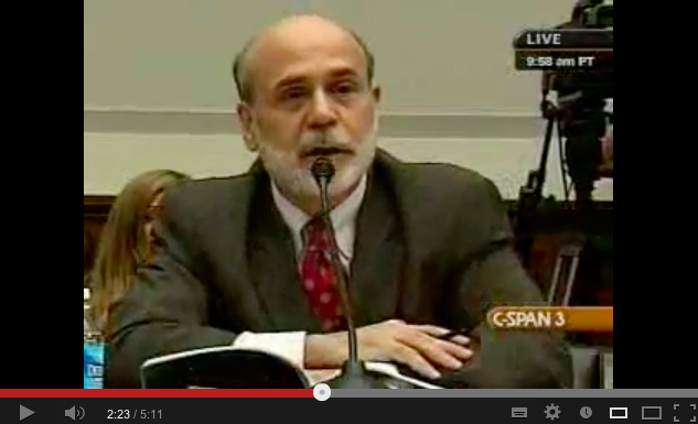 Bernanke on RBNZ USD Currency Swaps