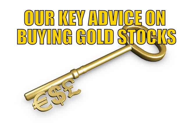 Key advice on buying gold stocks