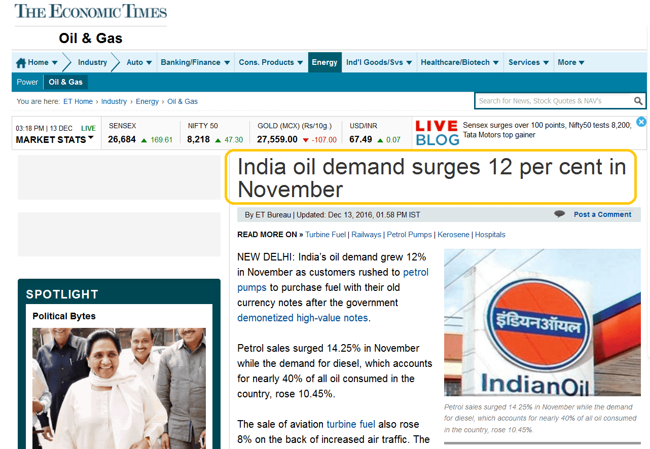 India Oil Demand