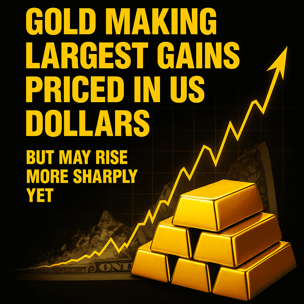 Gold Making Largest Gains Priced in US Dollars – But May Rise More Sharply Yet