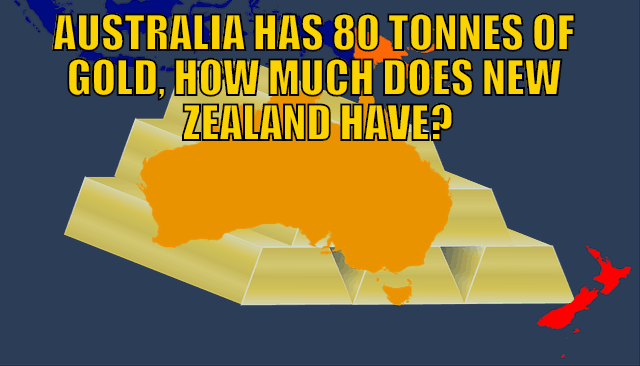 Australia has 80 Tonnes of Gold, How Much Gold Does New Zealand Have?