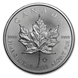 Silver Maple Leaf 1oz Coin Reverse