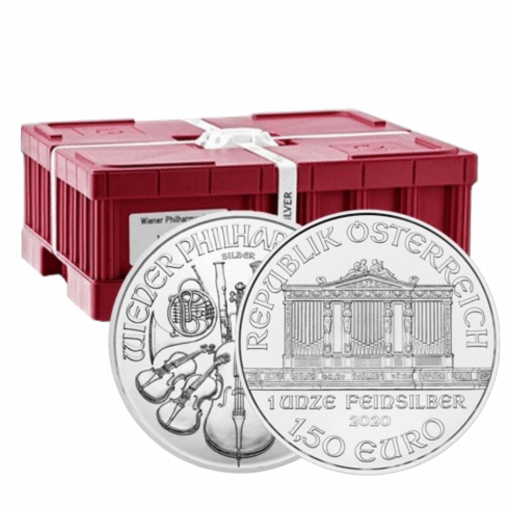 1oz Austrian Philharmonic Silver Coins 2020 – Monster Box of 500 Coins