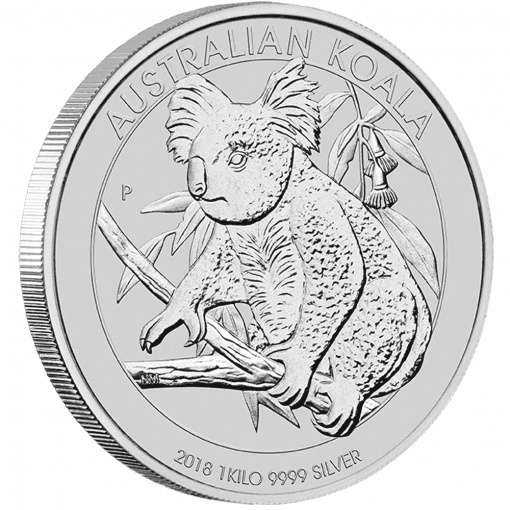 2018 Australian Koala Silver Coin Perth Mint 1 kg - Edge View