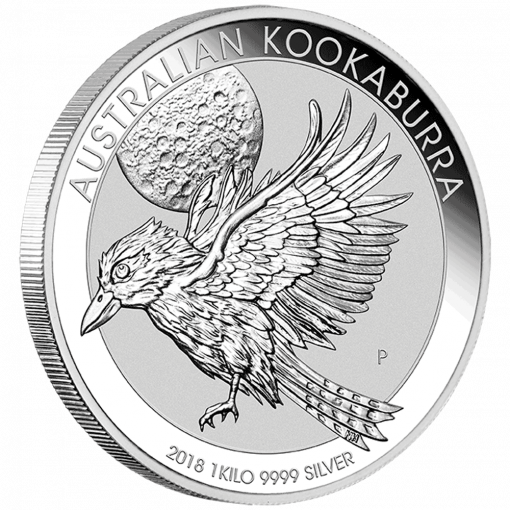 2018 Australian Kookaburra Silver Coin 1kg Perth Mint - Edge View
