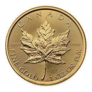 Royal Canadian Mint 2018 Gold Maple Leaf Coin 1 oz Reverse - gold purity 9999
