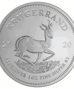 reverse face 2020 1oz South African Silver Krugerrand Coin