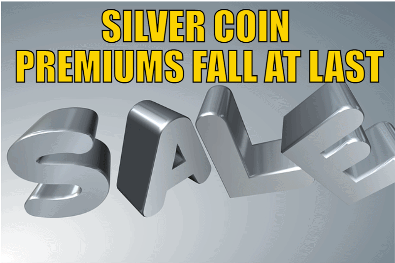 Silver coin premiums fall at last