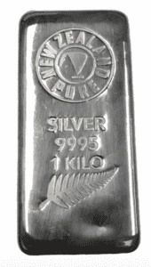 1 Kg Silver Bar - Local New Zealand Refined Cast Ingot - Silver Purity of 9995