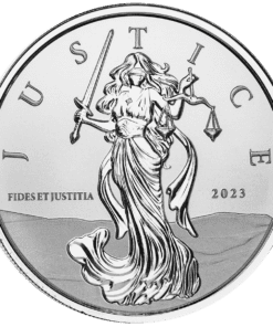 2023 Gibraltar Lady Justice 1 oz 999 Silver Coin Proof Like Scottsdale Mint 08 - flat