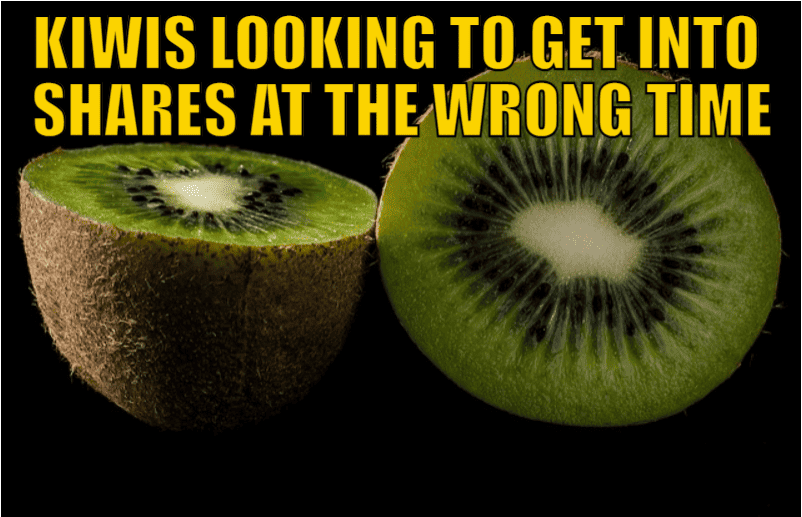 Kiwis Looking to Get Into Shares at the Wrong Time?