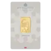 Britannia 10g gold bar – 999.9 fine gold – front view with packaging