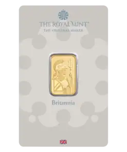 The Royal Mint Britannia 5g Gold Bar – Front with Assay Card