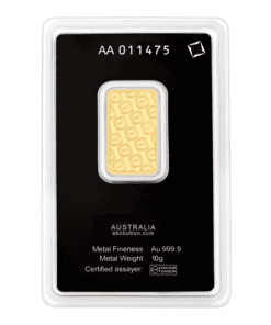 ABC Bullion 10 gram gold bar – 999.9 fine gold with serial number