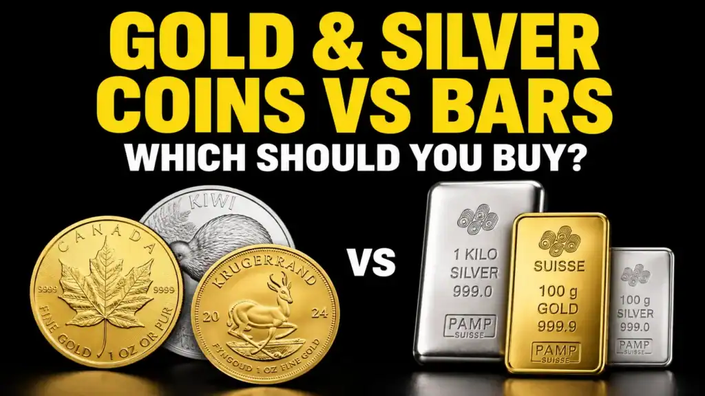Gold and silver coins vs bars comparison for New Zealand bullion buyers
