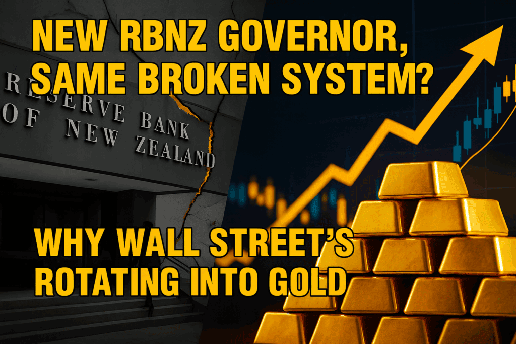NEW RBNZ GOVERNOR, SAME BROKEN SYSTEM at the top, and WALL STREET IS ROTATING INTO GOLD