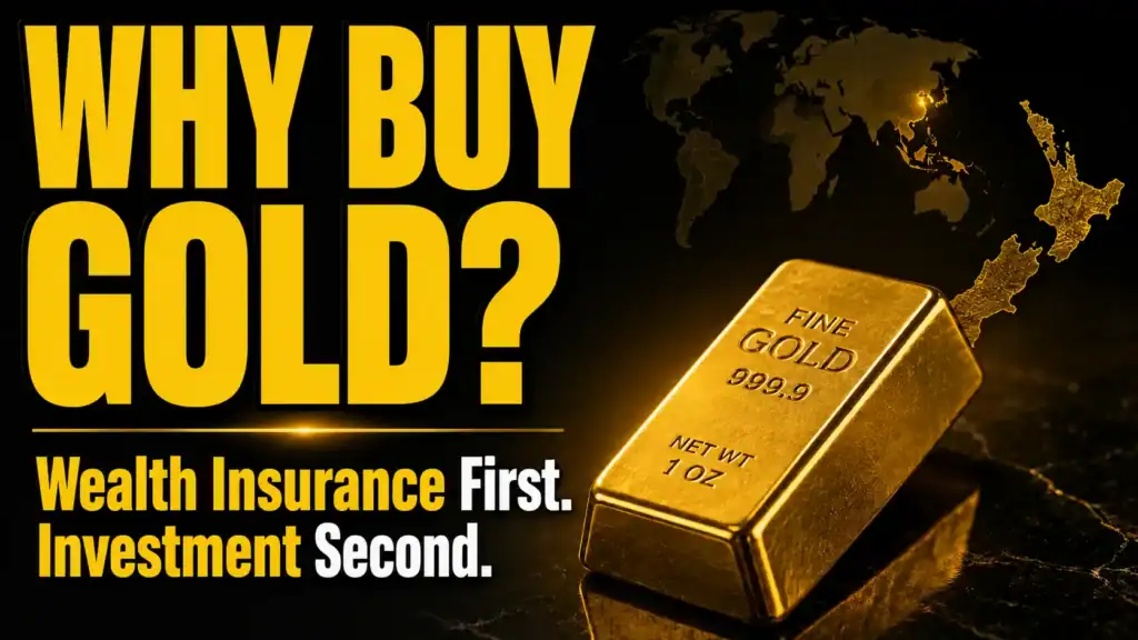 Why buy gold in New Zealand – gold as wealth insurance first and investment second