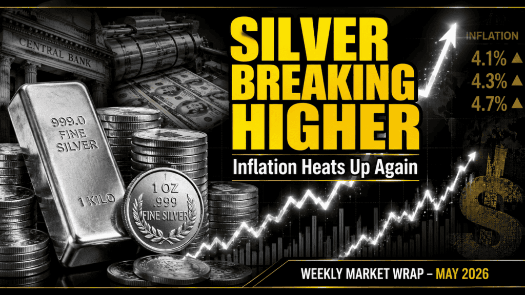 Silver prices surged higher this week as inflation surprised to the upside and global money supply continued expanding. Plus latest NZ gold and silver charts.