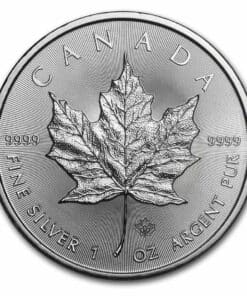 Alternative view of 1 oz Canadian Silver Maple Leaf Coin – Backdated