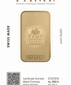 Alternative view of 1 oz PAMP Suisse Gold Minted Bar