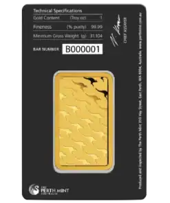 1 oz Perth Mint Gold Bar - Minted Bar in Certicard - Image 3
