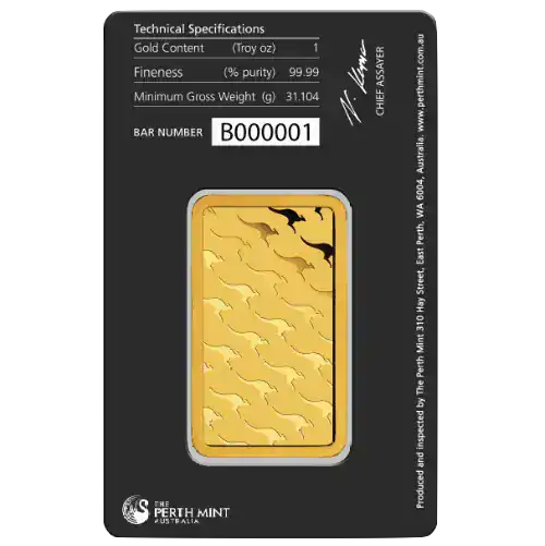 1 oz Perth Mint Gold Bar - Minted Bar in Certicard - Image 3