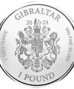 Alternative view of 1 oz Gibraltar Lady Justice Silver Coin – Backdated