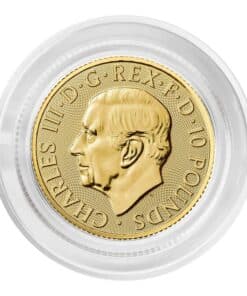 Alternative view of 1/10 oz Royal Mint Britannia Gold Coin 999.9 King Charles III Effigy