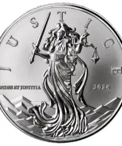 1 oz Niue Lady Justice Silver Coin – 2025 or 2026