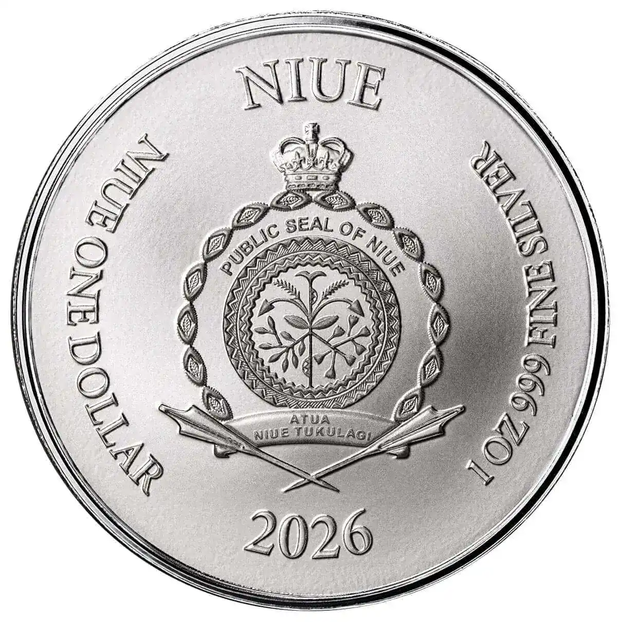 1 oz Niue Lady Justice Silver Coin – 2025 or 2026 - Image 2