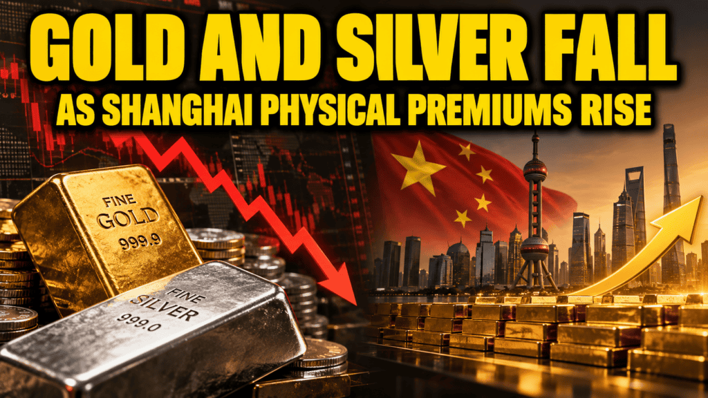 Gold and Silver Fall as Shanghai Physical Premiums Rise