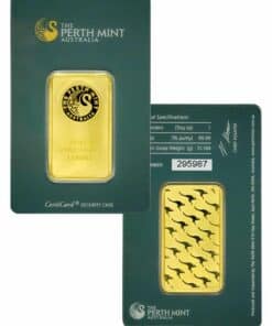 1 oz P​erth ​M​int Gold Bar - Minted Bar in Certicard