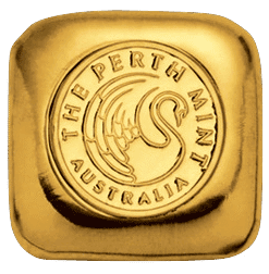 Alternative view of 1oz Perth Mint Cast Gold Bar