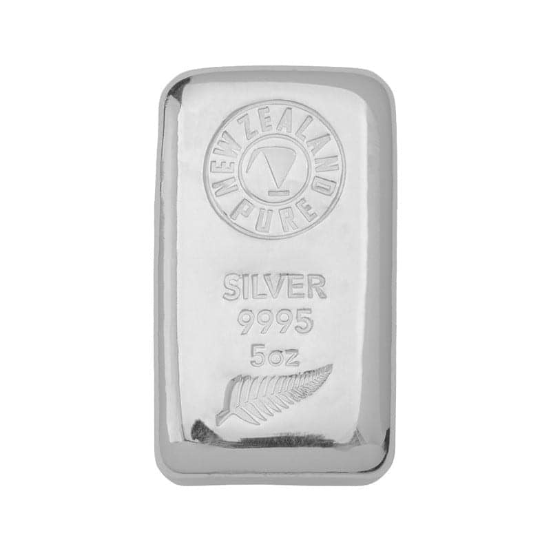 5 oz NZ Pure Silver Cast Bar