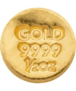 Alternative view of 1/2 oz NZ Pure Gold Cast Bar – 999.9 Fine Gold