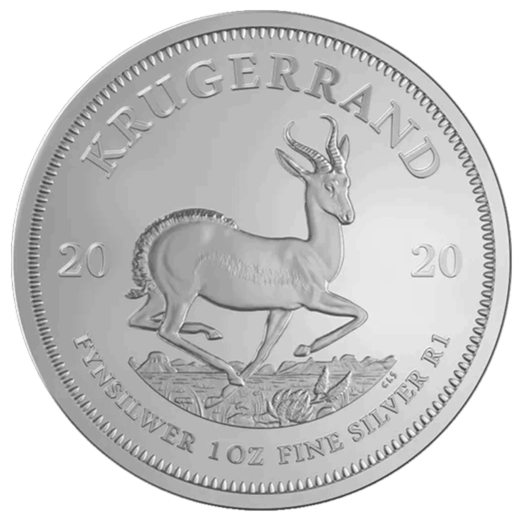 1 oz South African Silver Krugerrand Coin – Backdated - Image 2